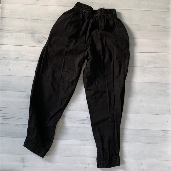 ASOS Petite Black Drawstring Cargo Pants US 0 - Picture 2 of 3